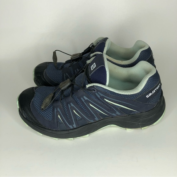 salomon hiking shoes women size 6.5 blue color walking comfort - Picture 7 of 11